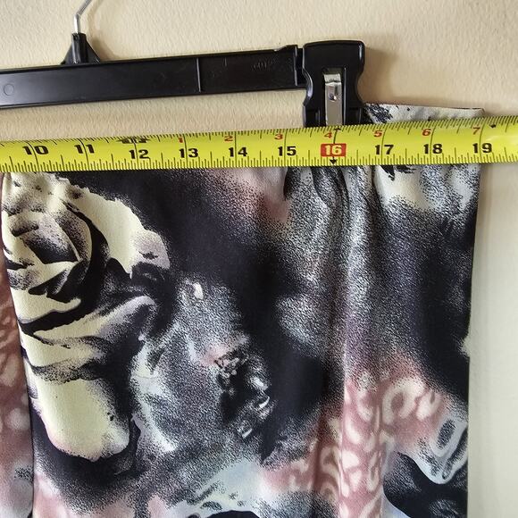 Vintage Dress U II Handkerchief Midi Skirt XL Whimsygoth Dark Fairy Floral - Picture 4 of 8